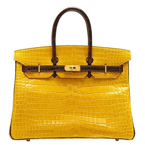 hermes birkin yellow crocodile|hermes crocodile birkin bag knockoff.